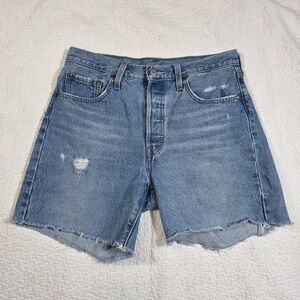 Levi's Vintage 501 Big E Cut Off Button Fly Distressed Jean Shorts